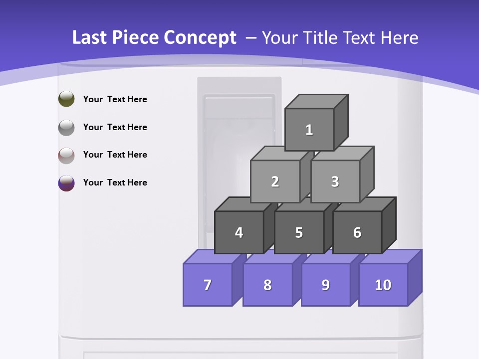 A White Refrigerator Freezer Sitting On Top Of A Purple Background PowerPoint Template