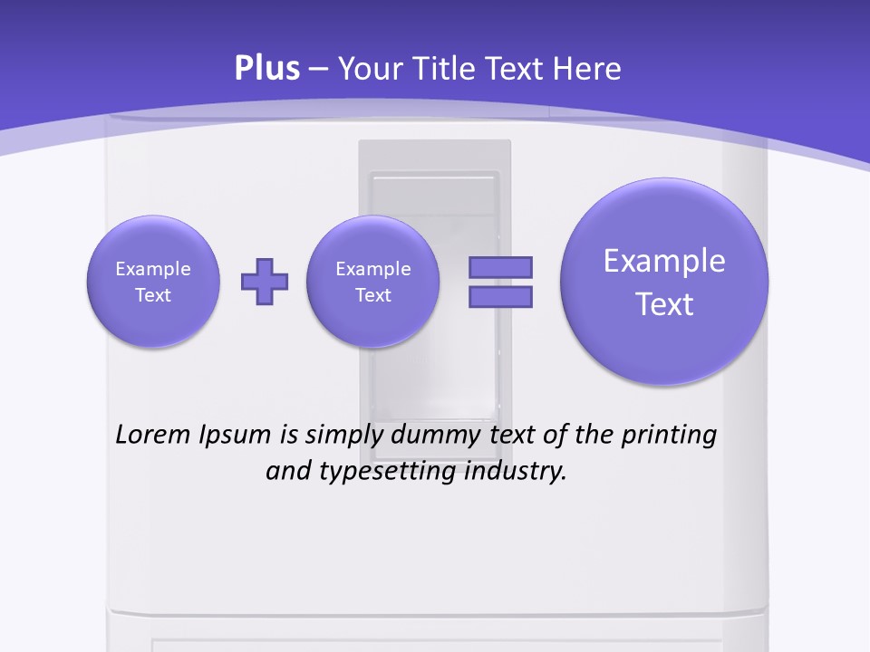 A White Refrigerator Freezer Sitting On Top Of A Purple Background PowerPoint Template