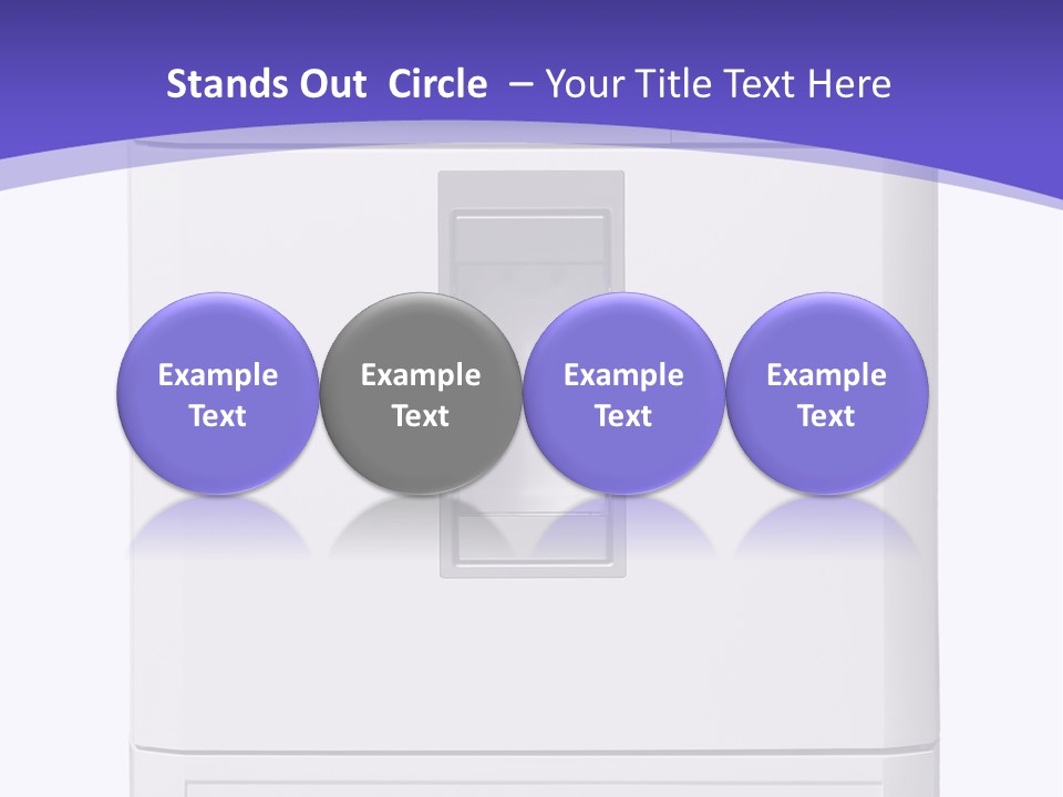 A White Refrigerator Freezer Sitting On Top Of A Purple Background PowerPoint Template
