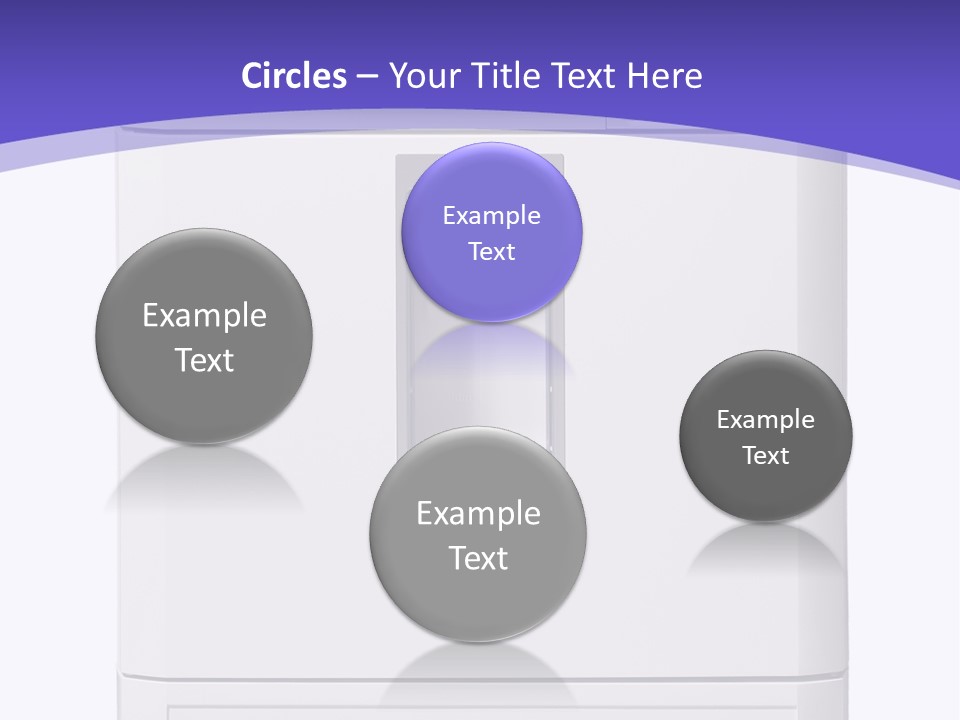 A White Refrigerator Freezer Sitting On Top Of A Purple Background PowerPoint Template