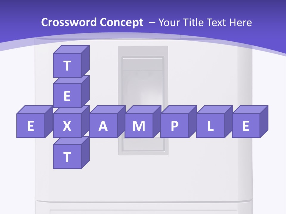 A White Refrigerator Freezer Sitting On Top Of A Purple Background PowerPoint Template