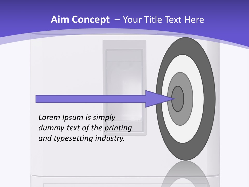 A White Refrigerator Freezer Sitting On Top Of A Purple Background PowerPoint Template