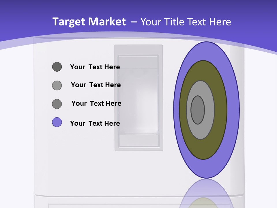 A White Refrigerator Freezer Sitting On Top Of A Purple Background PowerPoint Template