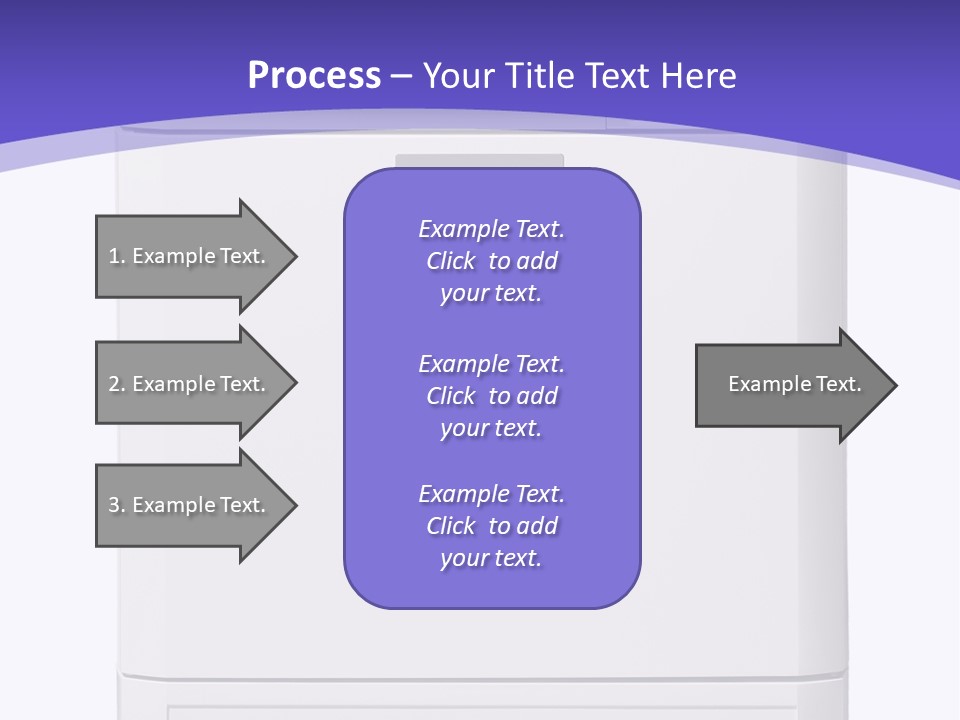 A White Refrigerator Freezer Sitting On Top Of A Purple Background PowerPoint Template