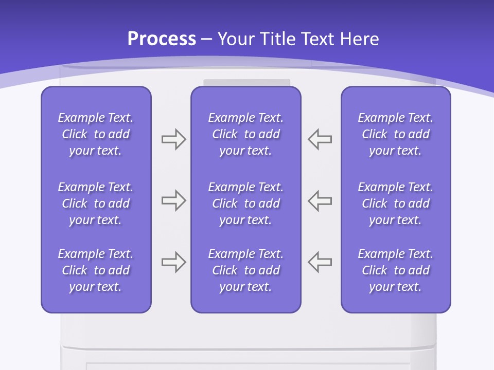 A White Refrigerator Freezer Sitting On Top Of A Purple Background PowerPoint Template