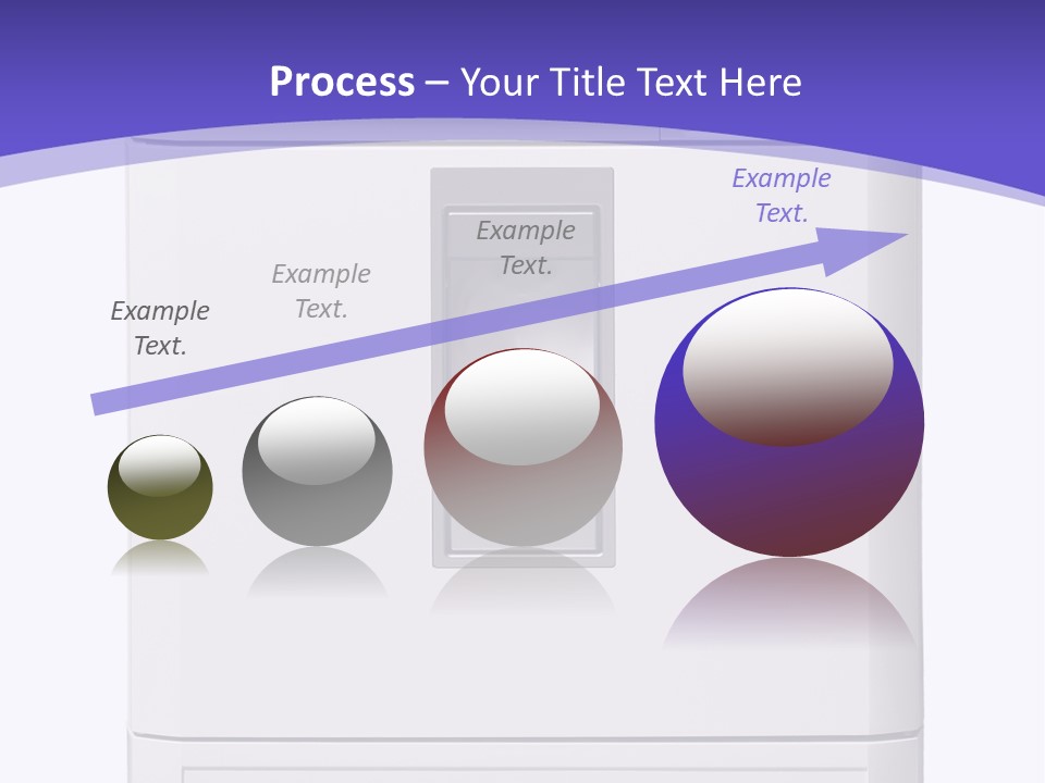 A White Refrigerator Freezer Sitting On Top Of A Purple Background PowerPoint Template