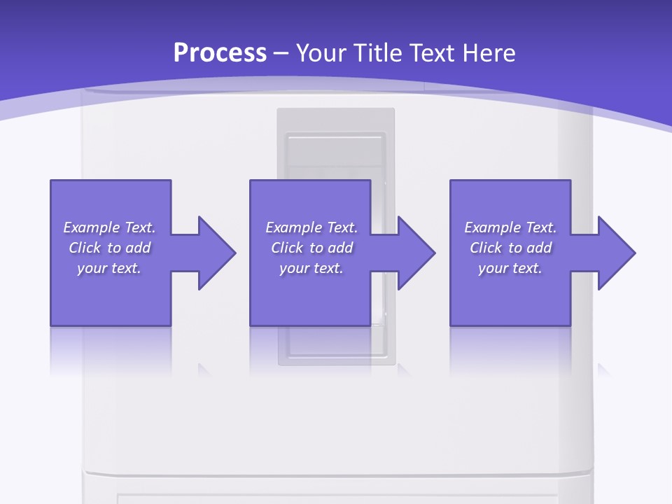 A White Refrigerator Freezer Sitting On Top Of A Purple Background PowerPoint Template