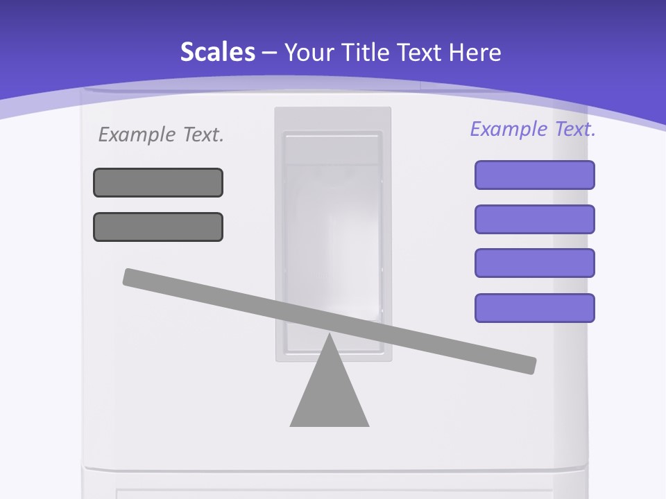 A White Refrigerator Freezer Sitting On Top Of A Purple Background PowerPoint Template