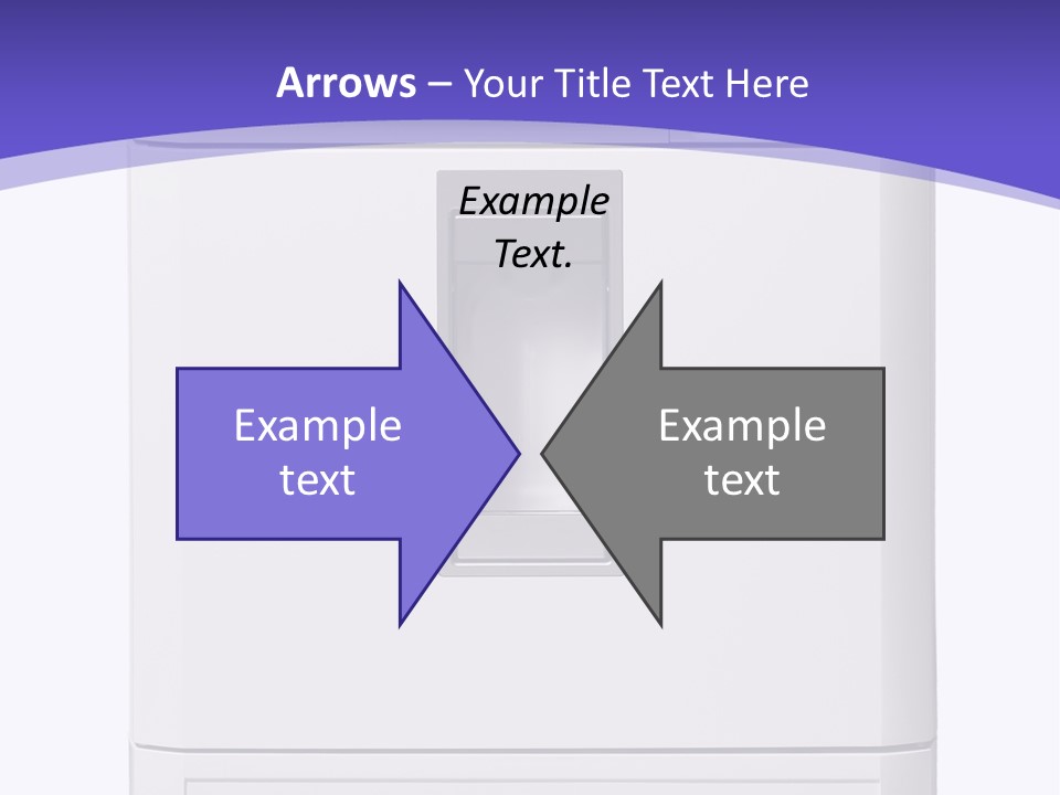 A White Refrigerator Freezer Sitting On Top Of A Purple Background PowerPoint Template