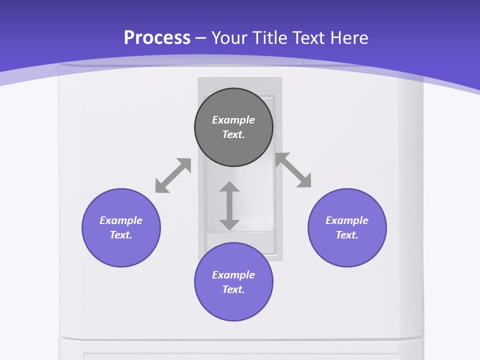 A White Refrigerator Freezer Sitting On Top Of A Purple Background PowerPoint Template