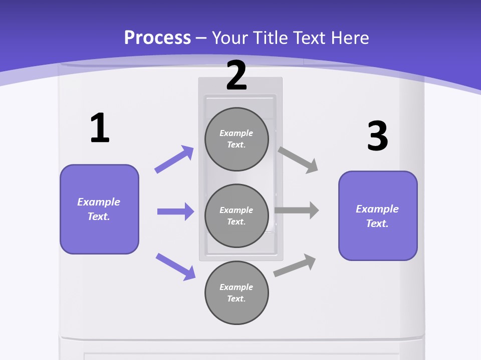A White Refrigerator Freezer Sitting On Top Of A Purple Background PowerPoint Template