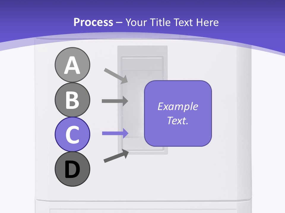 A White Refrigerator Freezer Sitting On Top Of A Purple Background PowerPoint Template