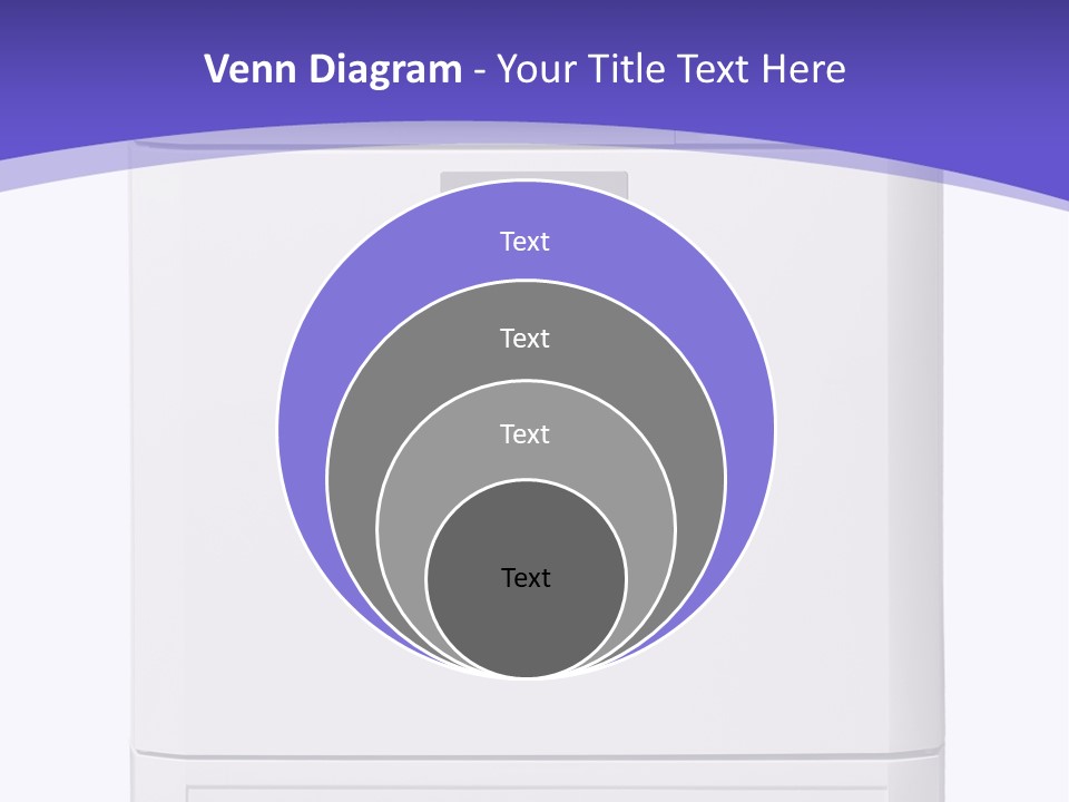 A White Refrigerator Freezer Sitting On Top Of A Purple Background PowerPoint Template