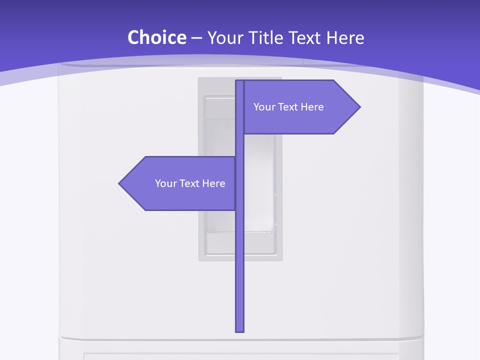 A White Refrigerator Freezer Sitting On Top Of A Purple Background PowerPoint Template