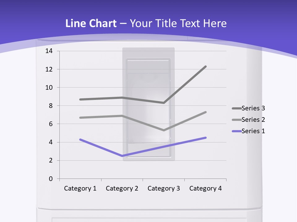 A White Refrigerator Freezer Sitting On Top Of A Purple Background PowerPoint Template