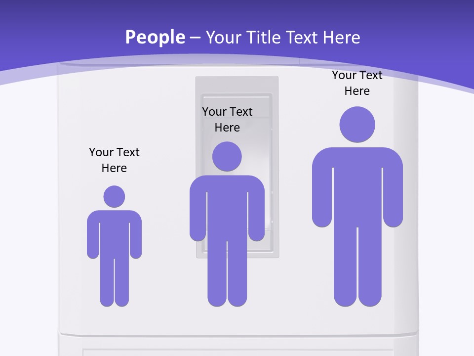 A White Refrigerator Freezer Sitting On Top Of A Purple Background PowerPoint Template