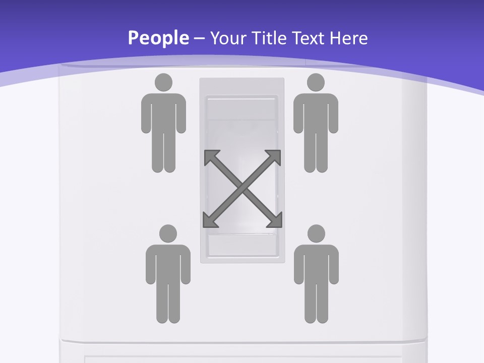 A White Refrigerator Freezer Sitting On Top Of A Purple Background PowerPoint Template