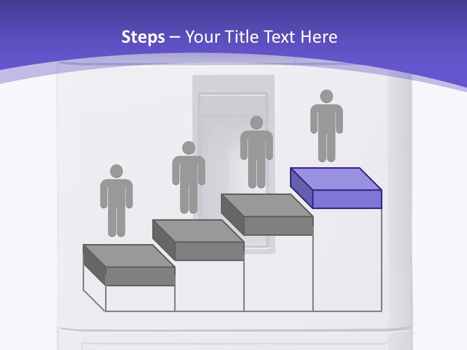 A White Refrigerator Freezer Sitting On Top Of A Purple Background PowerPoint Template