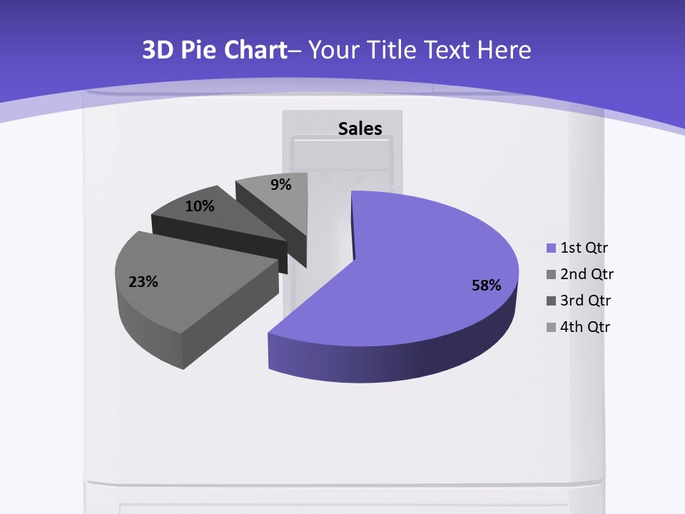 A White Refrigerator Freezer Sitting On Top Of A Purple Background PowerPoint Template