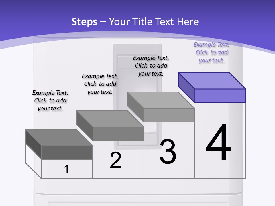 A White Refrigerator Freezer Sitting On Top Of A Purple Background PowerPoint Template