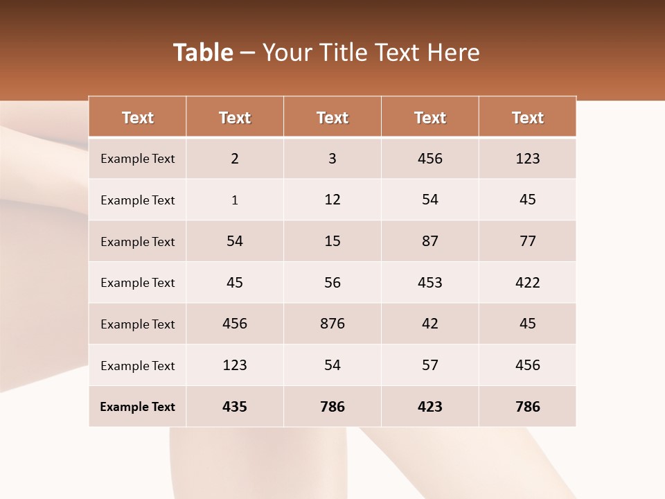 A Woman's Legs With A White Background PowerPoint Template