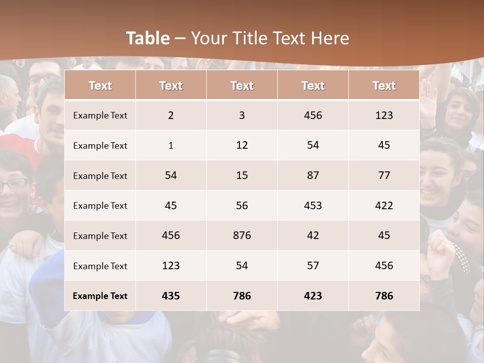 A Large Group Of People Are Gathered Together PowerPoint Template