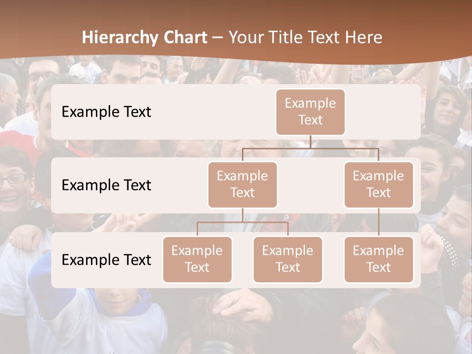 A Large Group Of People Are Gathered Together PowerPoint Template