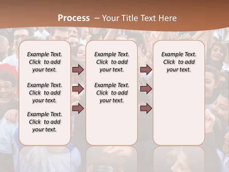 A Large Group Of People Are Gathered Together PowerPoint Template