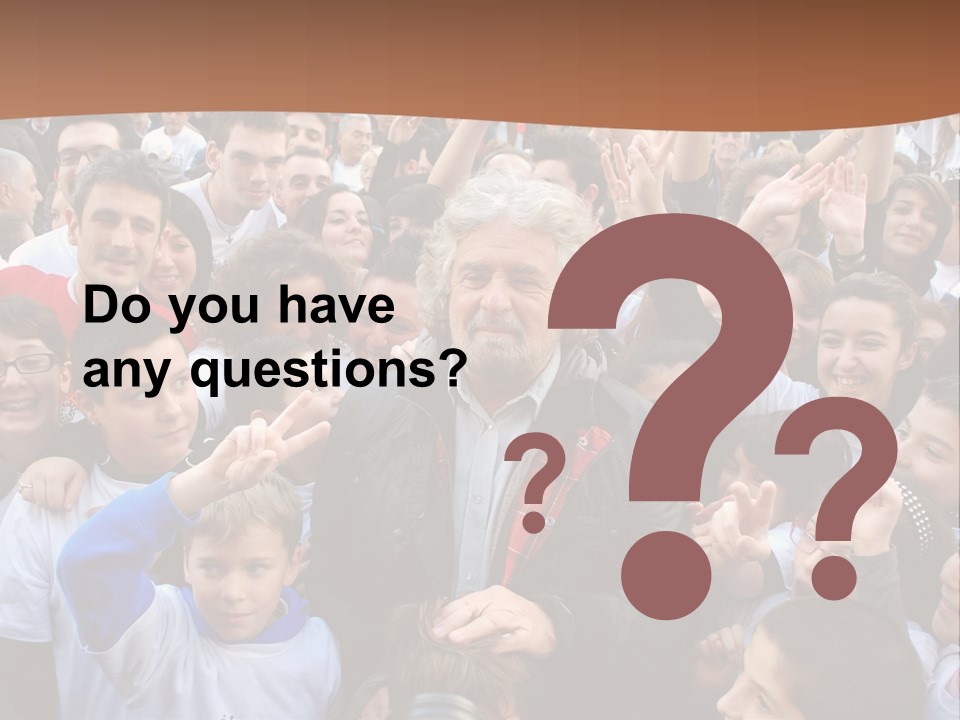 A Large Group Of People Are Gathered Together PowerPoint Template