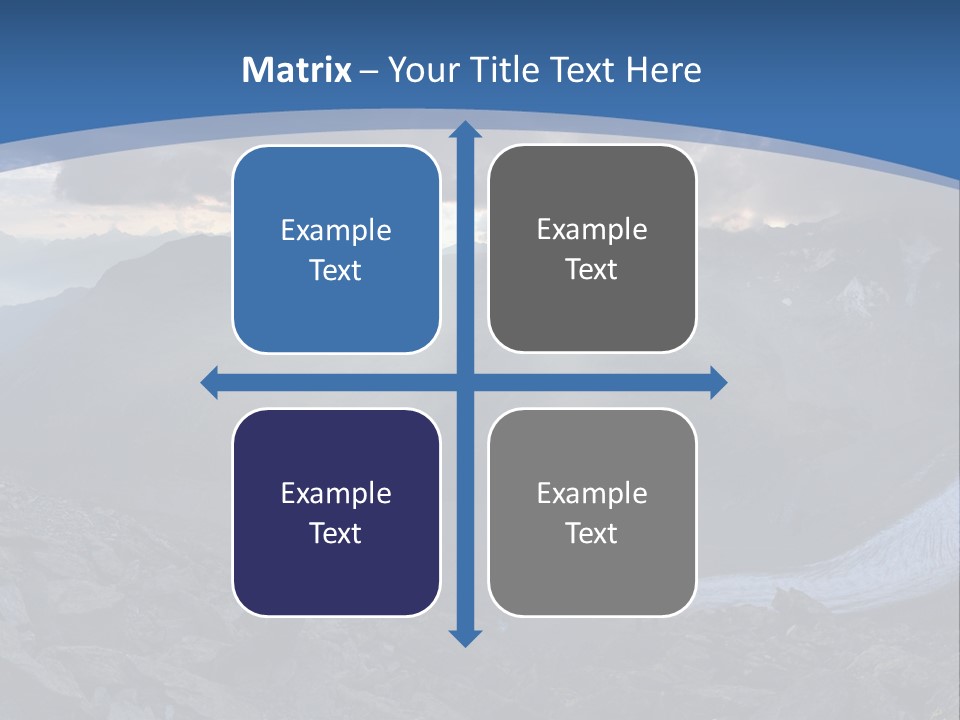 A Mountain Scene With The Sun Shining Through The Clouds PowerPoint Template