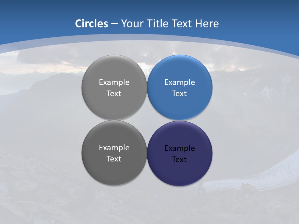 A Mountain Scene With The Sun Shining Through The Clouds PowerPoint Template