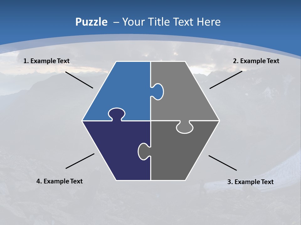 A Mountain Scene With The Sun Shining Through The Clouds PowerPoint Template