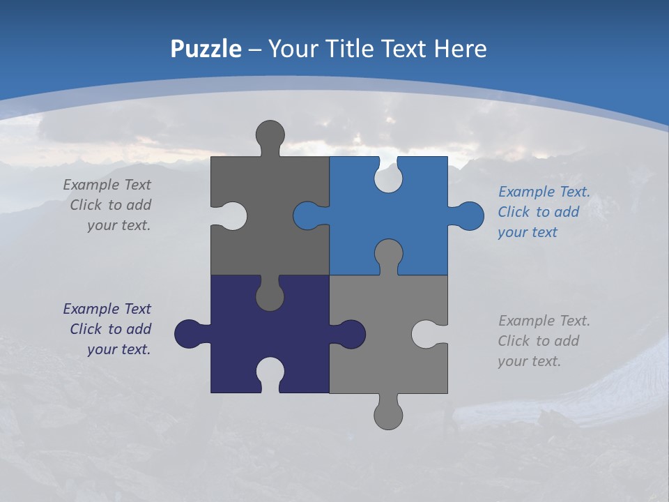 A Mountain Scene With The Sun Shining Through The Clouds PowerPoint Template
