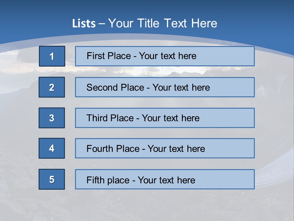 A Mountain Scene With The Sun Shining Through The Clouds PowerPoint Template