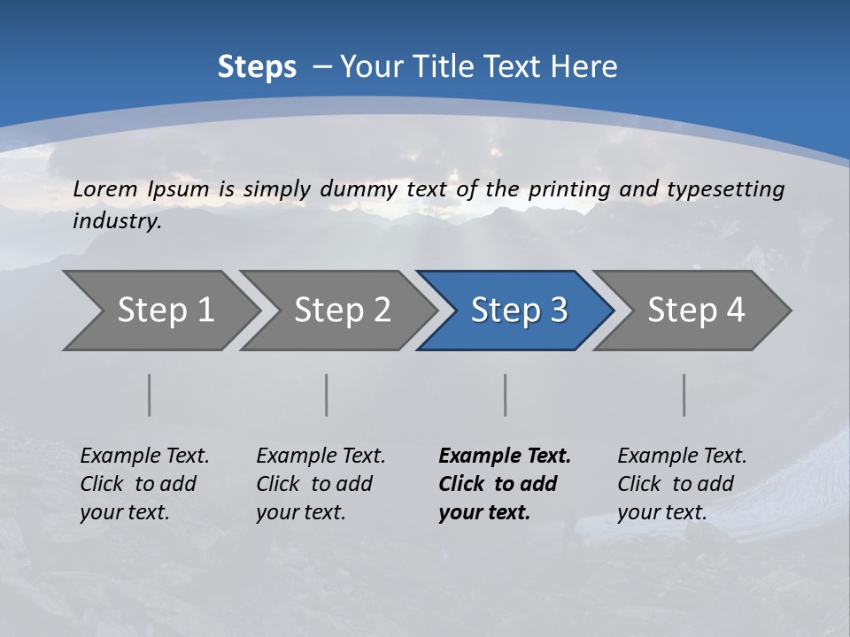 A Mountain Scene With The Sun Shining Through The Clouds PowerPoint Template