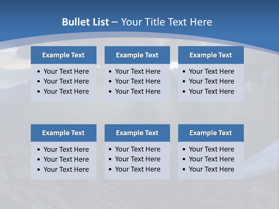 A Mountain Scene With The Sun Shining Through The Clouds PowerPoint Template
