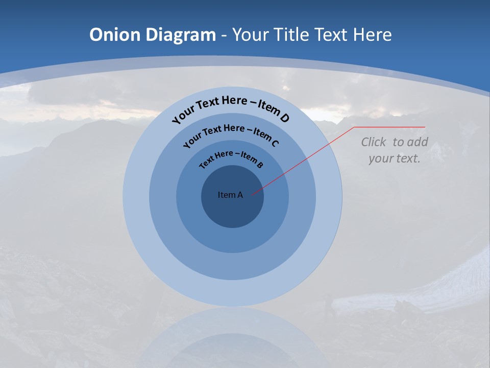 A Mountain Scene With The Sun Shining Through The Clouds PowerPoint Template