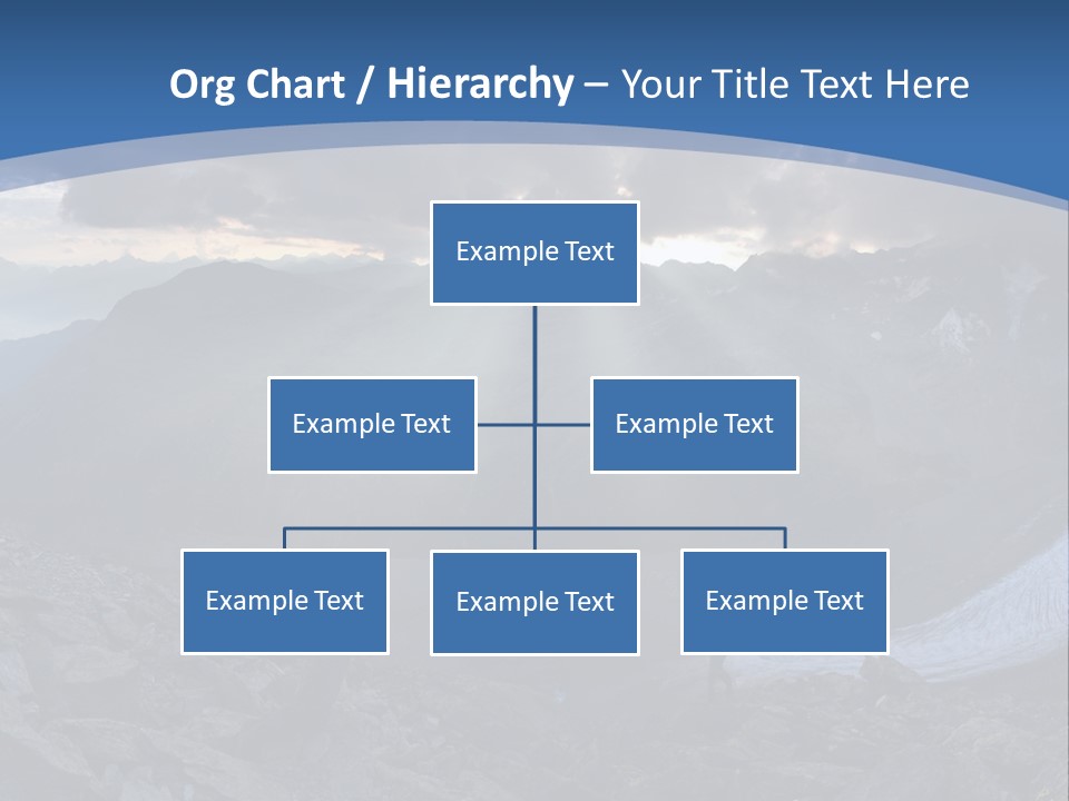 A Mountain Scene With The Sun Shining Through The Clouds PowerPoint Template