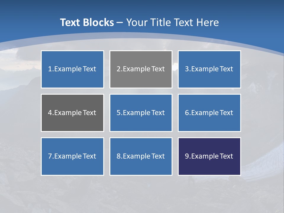 A Mountain Scene With The Sun Shining Through The Clouds PowerPoint Template