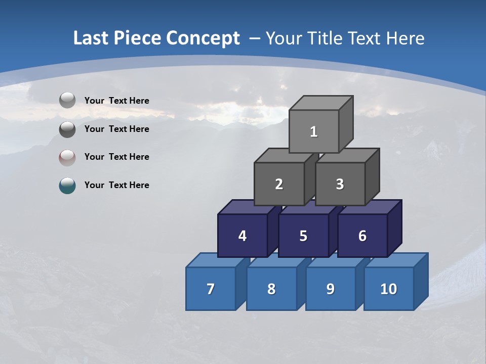 A Mountain Scene With The Sun Shining Through The Clouds PowerPoint Template