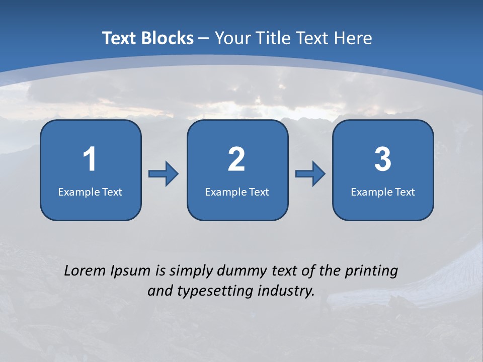 A Mountain Scene With The Sun Shining Through The Clouds PowerPoint Template