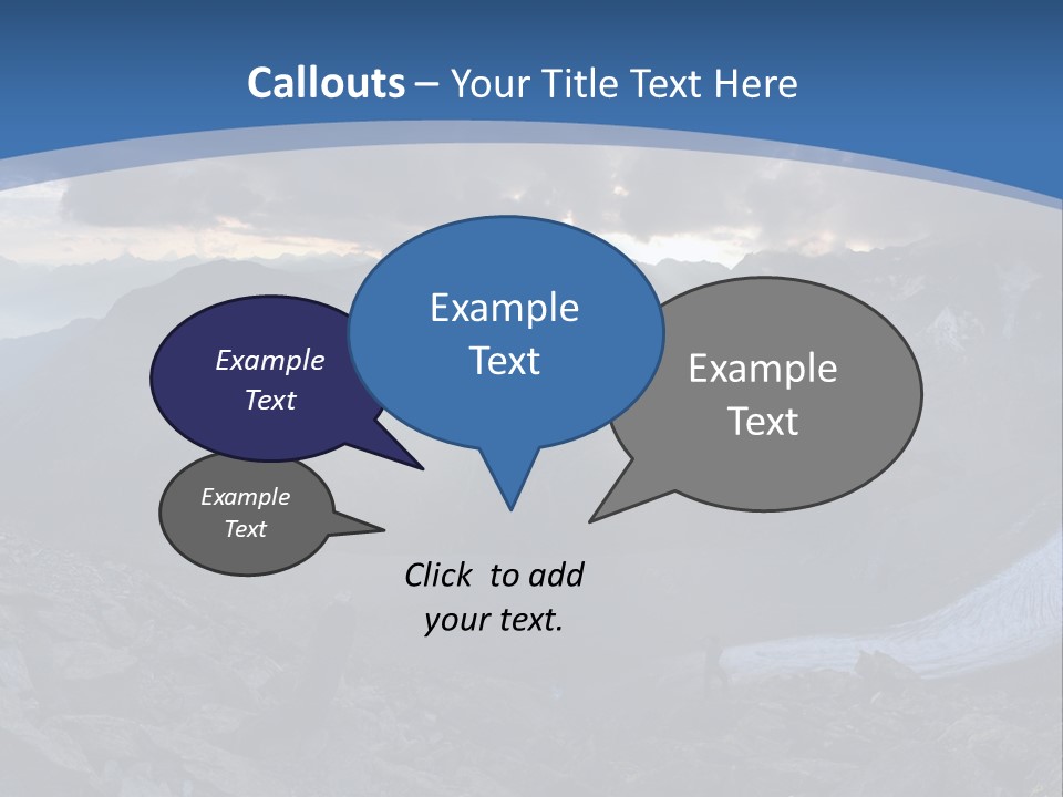 A Mountain Scene With The Sun Shining Through The Clouds PowerPoint Template