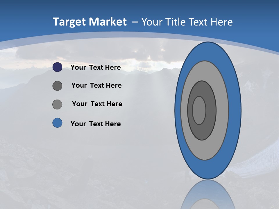 A Mountain Scene With The Sun Shining Through The Clouds PowerPoint Template