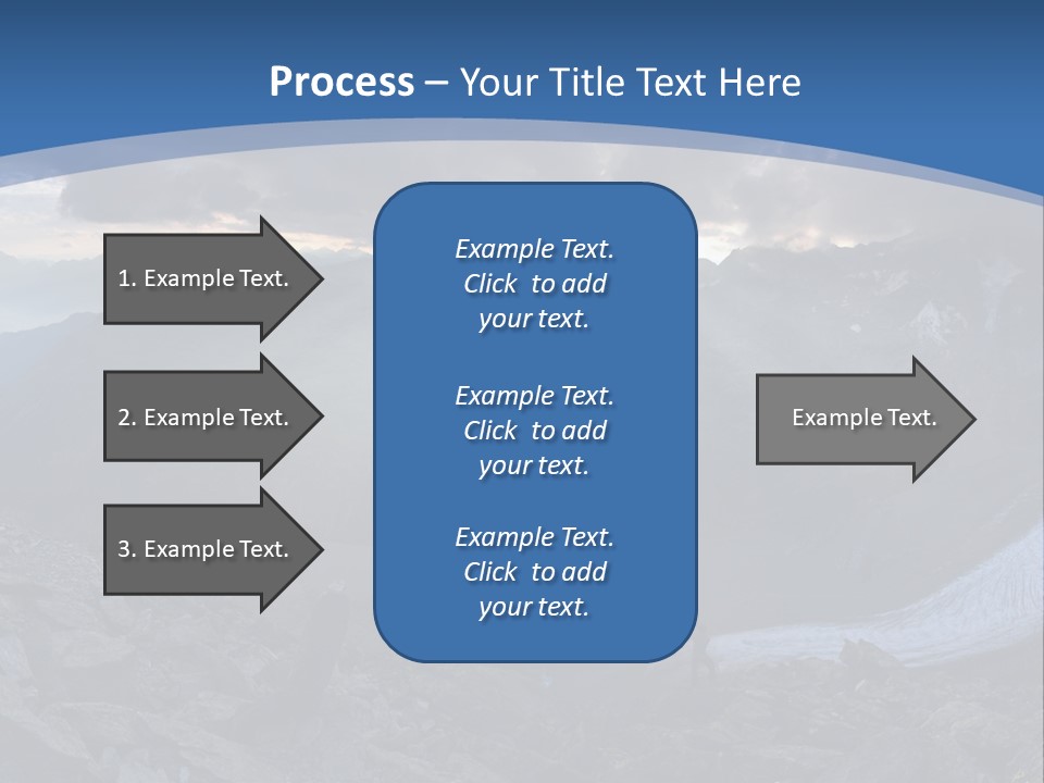 A Mountain Scene With The Sun Shining Through The Clouds PowerPoint Template