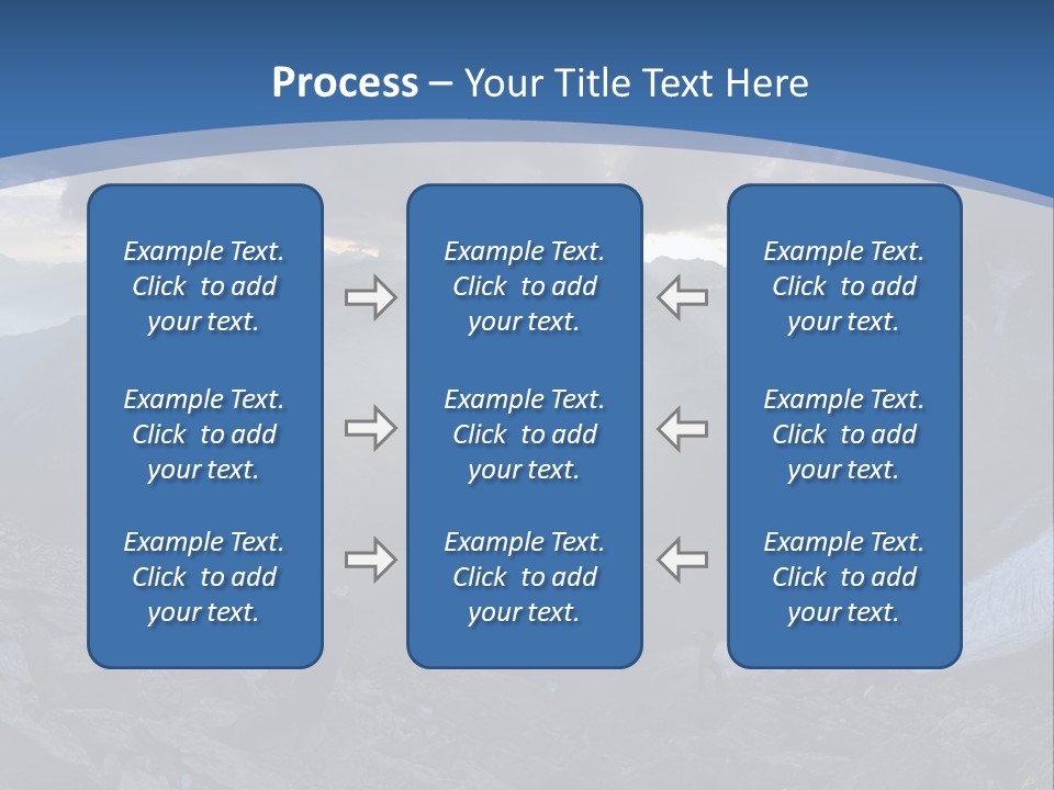 A Mountain Scene With The Sun Shining Through The Clouds PowerPoint Template