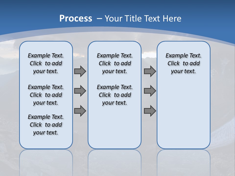A Mountain Scene With The Sun Shining Through The Clouds PowerPoint Template