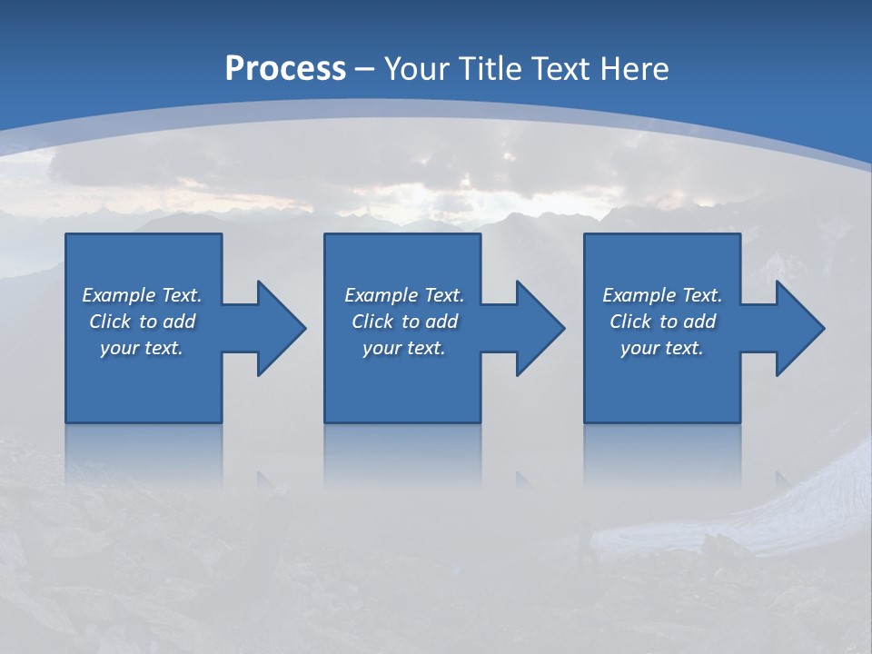 A Mountain Scene With The Sun Shining Through The Clouds PowerPoint Template