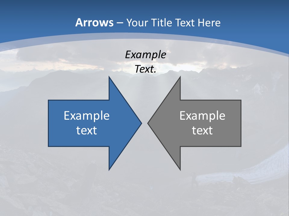 A Mountain Scene With The Sun Shining Through The Clouds PowerPoint Template