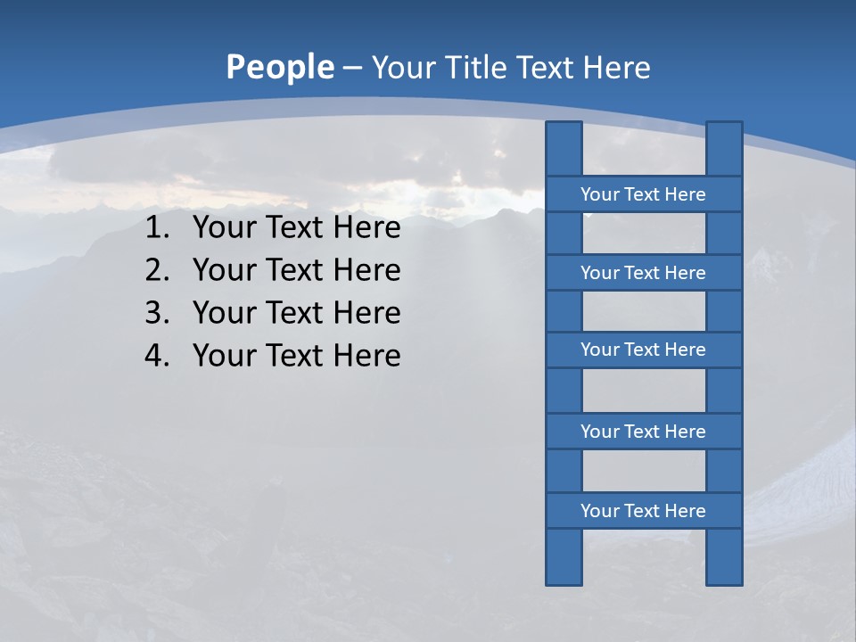 A Mountain Scene With The Sun Shining Through The Clouds PowerPoint Template