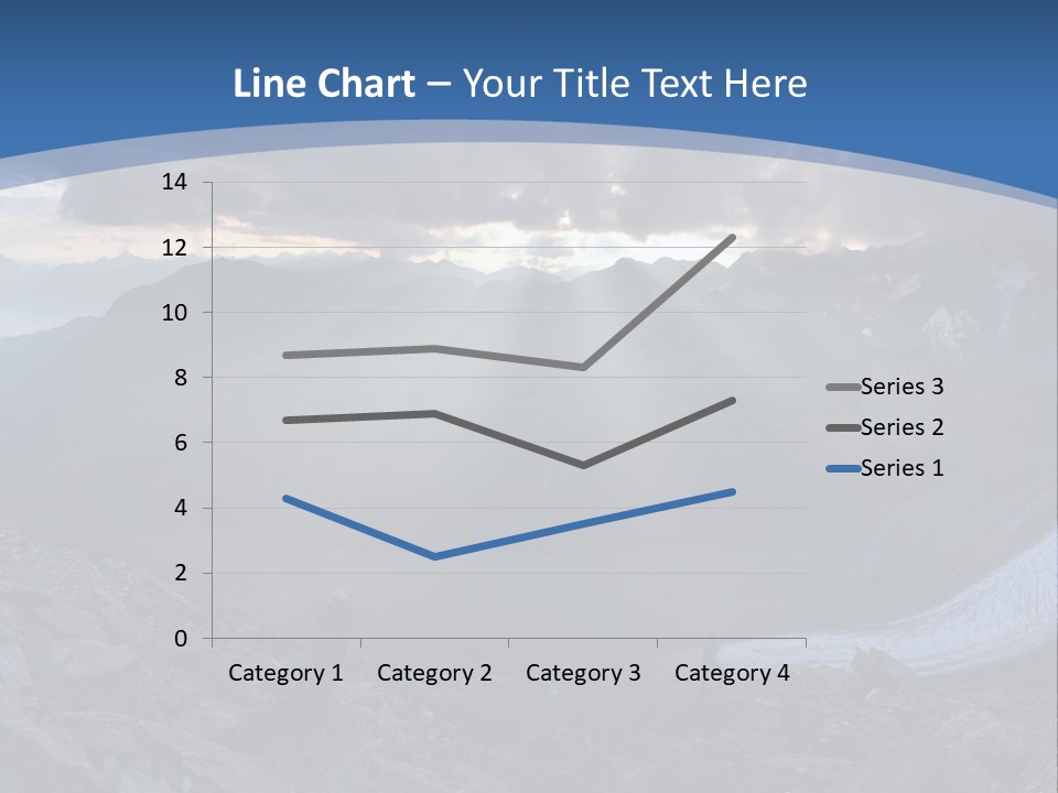A Mountain Scene With The Sun Shining Through The Clouds PowerPoint Template